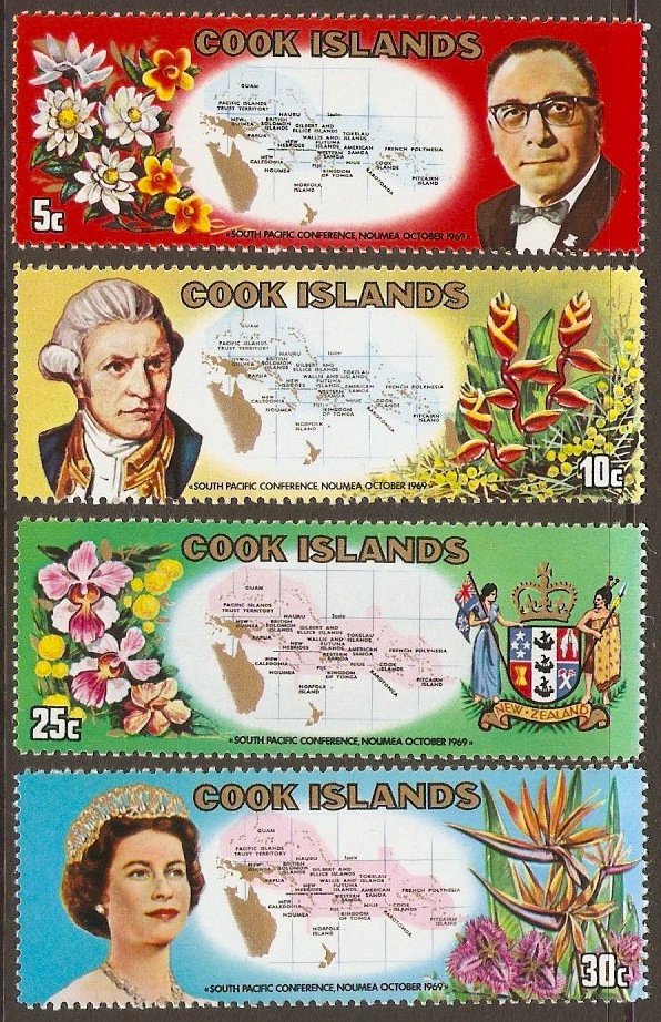 Cook Islands 1969 South Pacific Conference Set. SG306-SG309.