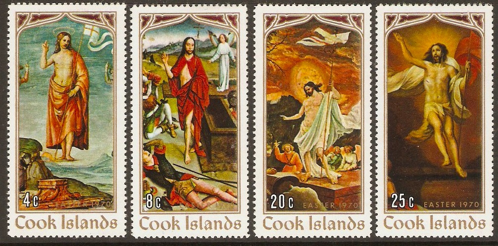 Cook Islands 1970 Easter Paintings Set. SG316-SG319.