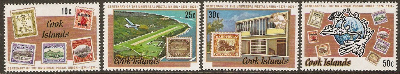 Cook Islands 1974 UPU Centenary Set. SG495-SG498.