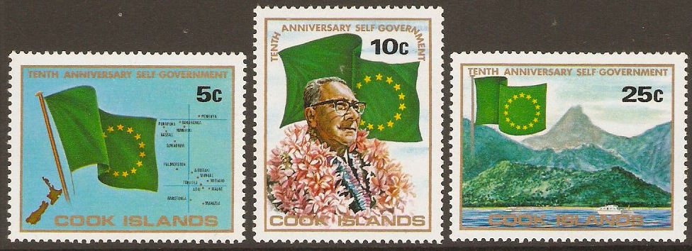 Cook Islands 1975 Self-Government Anniversary Set. SG526-SG528.