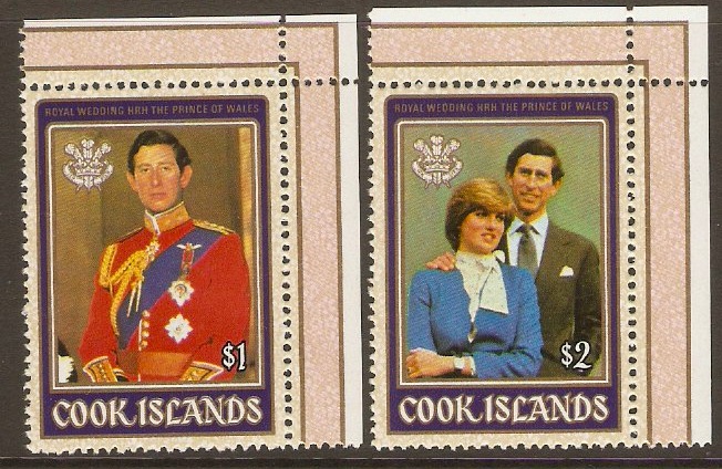 Cook Islands 1981 Royal Wedding Set. SG812-SG813.