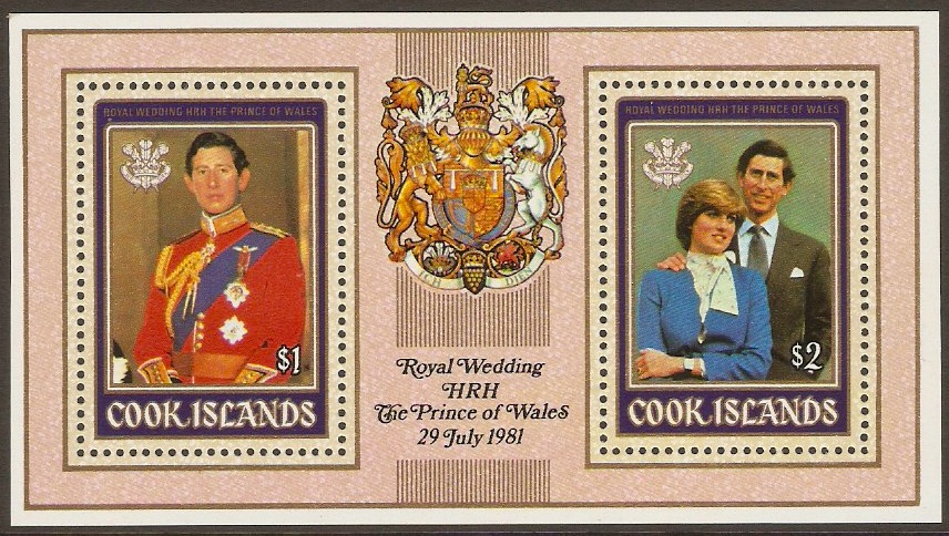Cook Islands 1981 Royal Wedding Sheet. SGMS814.