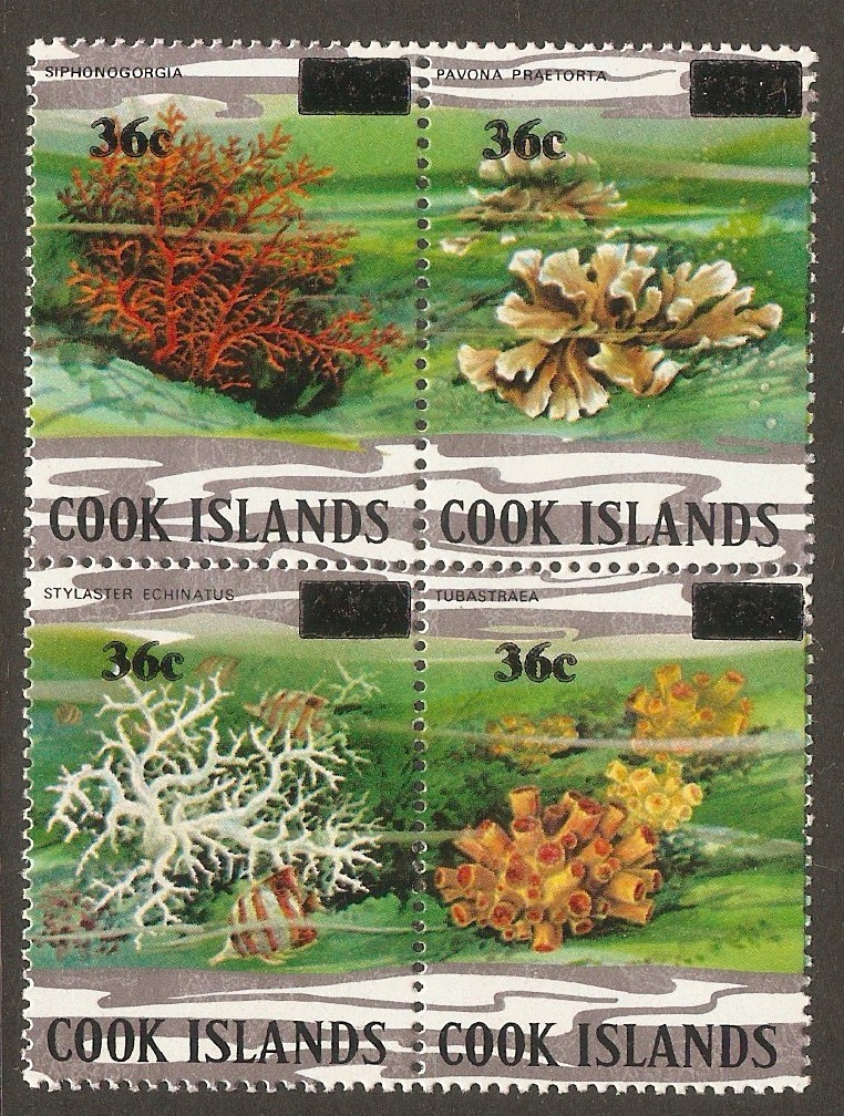 Cook Islands 1983 36c on 35c Surcharge set. SG896-SG899.