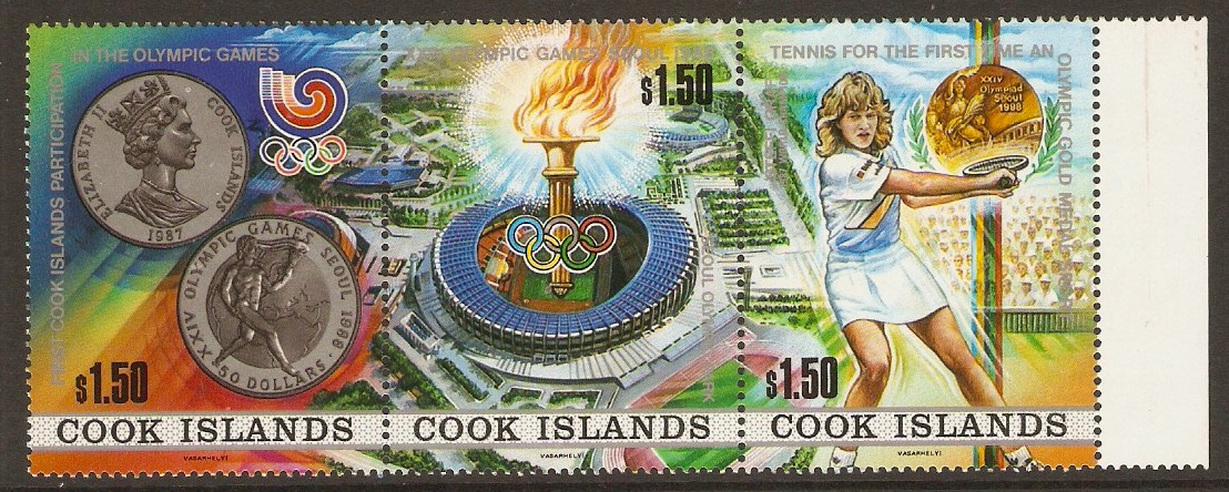 Cook Islands 1988 Olympic Games Set. SG1200-SG1202.