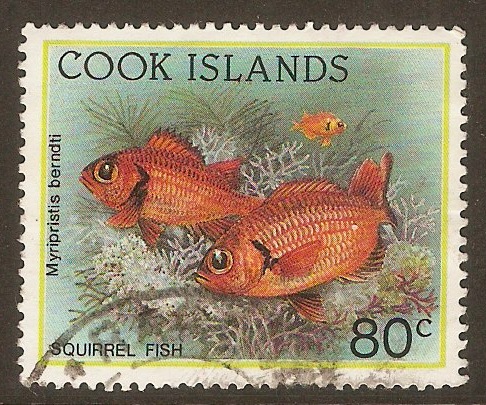 Cook Islands 1992 80c Reef Life (1st.series). SG1268.