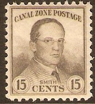 Canal Zone 1928 15c Grey. SG113.