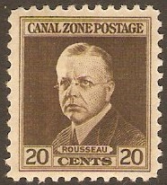 Canal Zone 1928 20c Sepia. SG114.