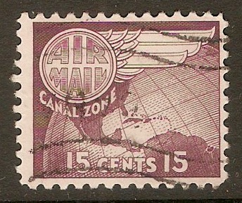 Canal Zone 1951 15c Maroon. SG204. - Click Image to Close