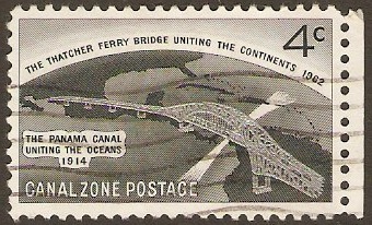 Canal Zone 1962 4c Black and silver. SG224.