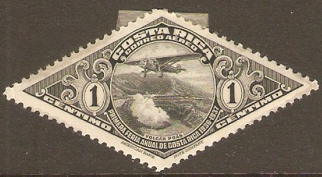 Costa Rica 1937 1c Black - Air series. SG228.