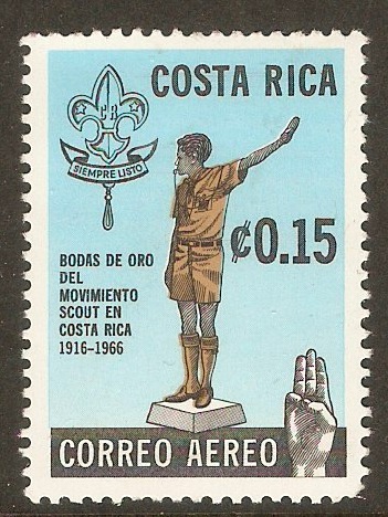 Costa Rica 1968 15c Scout Jubilee series. SG799.