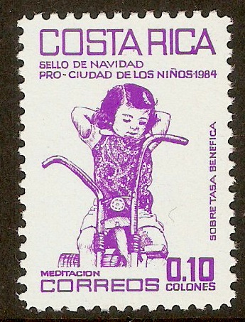 Costa Rica 1984 10c Bright violet - Christmas. SG1362.