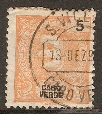 Cape Verde Islands 1898 5r Orange-yellow. SG61.