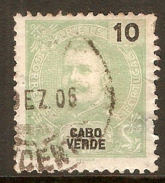 Cape Verde Islands 1898 10r Green. SG62. - Click Image to Close
