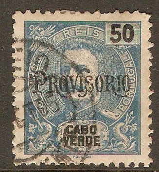 Cape Verde Islands 1902 50r Blue. SG109.