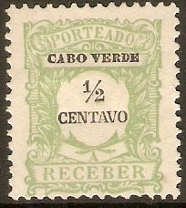 Cape Verde Islands 1921 c Pale yellow-green Postage Due. SGD252