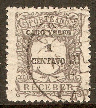 Cape Verde Islands 1921 1c Slate Postage Due. SGD253.