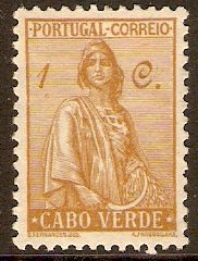 Cape Verde Islands 1934 1c Brown. SG270.