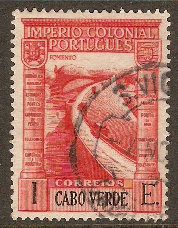 Cape Verde Islands 1938 1E Scarlet. SG301.