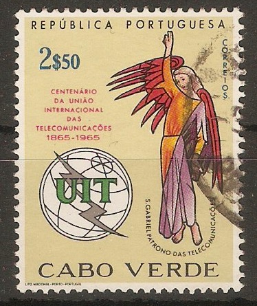 Cape Verde Islands 1965 2E.50 ITU Centenary. SG393.