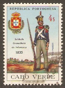 Cape Verde 1965 4E Military Uniforms series. SG399.