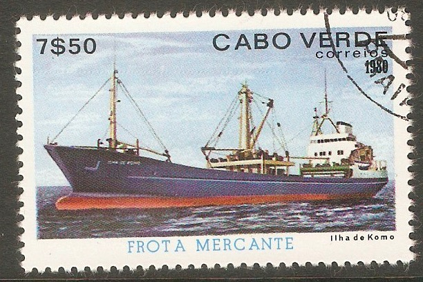 Cape Verde Islands 1980 7e.50 Freighters series. SG494.