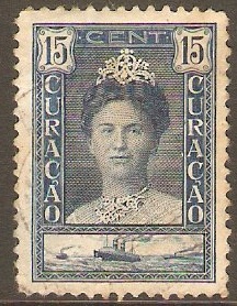 Curacao 1928 15c Blue. SG116.