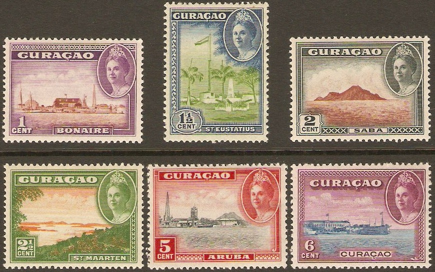 Curacao 1942 Views of Curacao Postage Set. SG195-SG200.