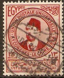 Egypt 1934 13m Red UPU Congress Series. SG225.