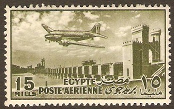 Egypt 1953 15m Green. SG434.