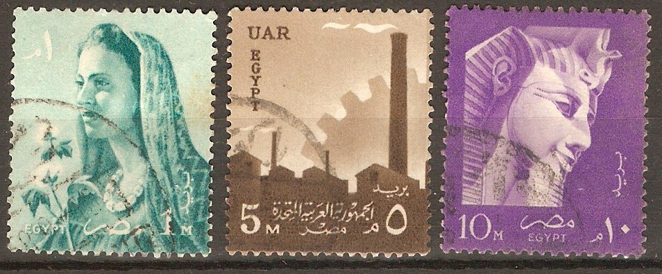 Egypt 1957 Cultural set. SG539-SG541.