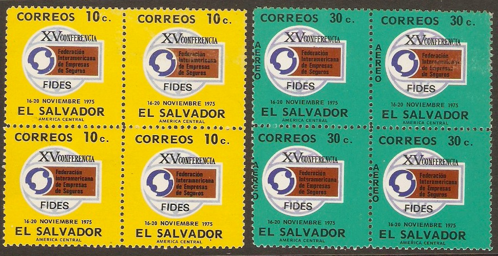 El Salvador 1975 Printers Conference Set. SG1470-SG1471.