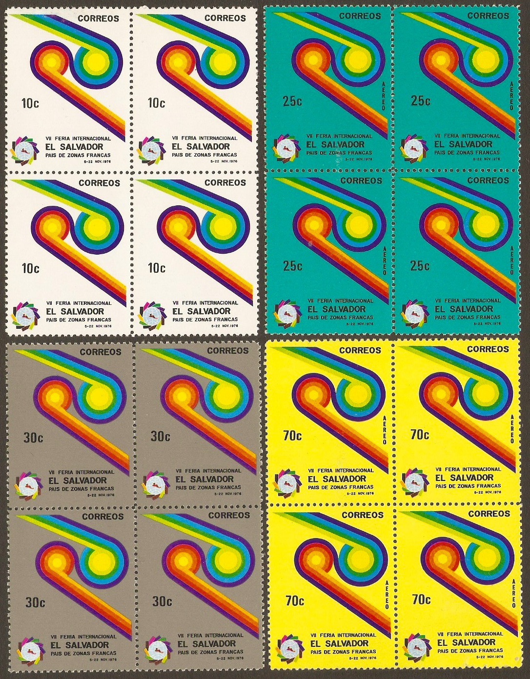 El Salvador 1976 International Fair Set. SG1505-SG1508.