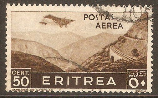 Eritrea 1936 50c Brown. SG239.