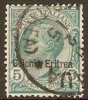 Eritrea 1908 5c Green. SG31.