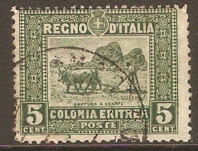 Eritrea 1910 5c Green. SG34.