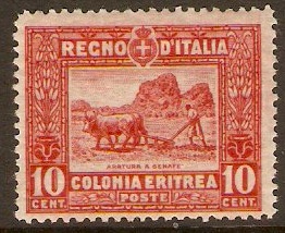 Eritrea 1910 10c Carmine. SG35.