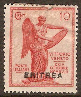 Eritrea 1922 10c Carmine - Victory series. SG54.