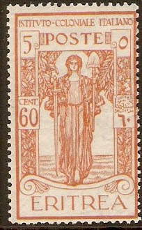 Eritrea 1926 60c +5c Orange. SG111.
