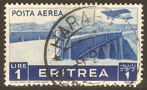 Eritrea 1936 1l Blue. SG242.