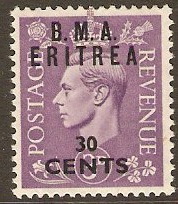 Eritrea 1948 30c on 3d Pale violet. SGE5.