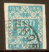 Estonia 1918 15k Blue. SG2. Imperforate.