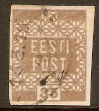 Estonia 1918 35p Brown. SG3. Imperforate.