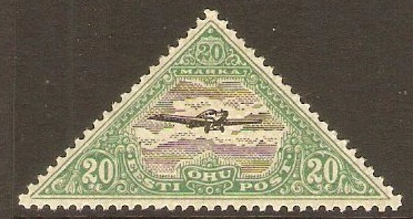 Estonia 1924 20m Black and green. SG54B.