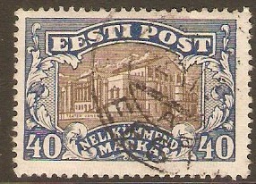 Estonia 1924 40m Sepia and blue. SG58.