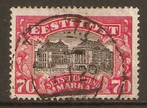 Estonia 1924 70m Black and red. SG59.