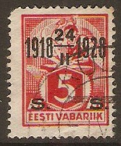 Estonia 1928 5s on 5m Red. SG68.