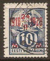 Estonia 1928 10s on 10m blue. SG69.