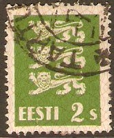 Estonia 1928 2s green. SG74.