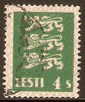 Estonia 1928 4s green. SG75.